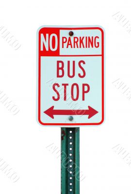 Bus stop sign