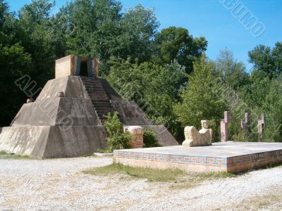 pyramid in a attraction park