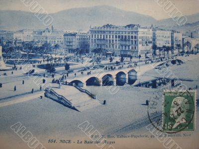 vintage postcard of Nice