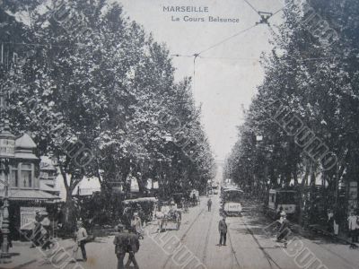 vintage postcard of Marseille