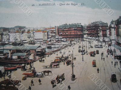 vintage postcard of Marseille