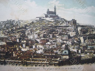 vintage postcard of Marseille