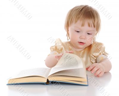 Girl with open book