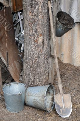 Three Buckets and Shovel