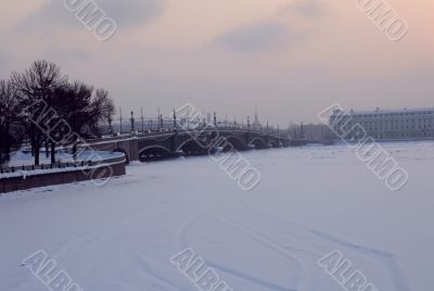 Troitskiy Bridge in the Winter