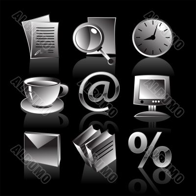 set of office elements