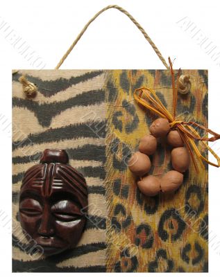 collage african style on wood