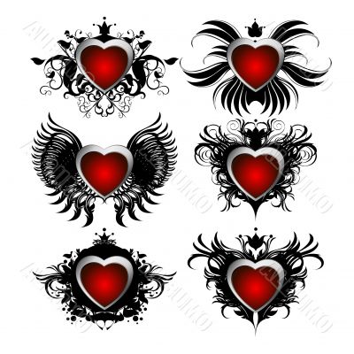 ornate hearts