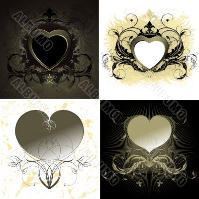 ornate hearts