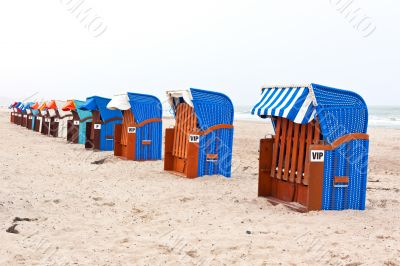 Beach chairs in northern germany