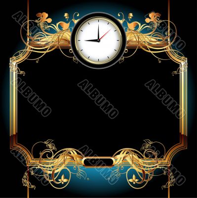 clocks with floral elements