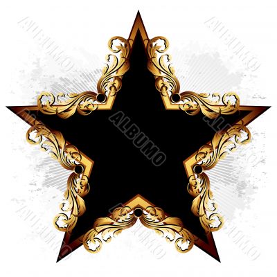 star with floral elements