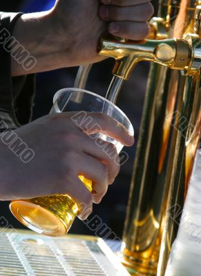 Poured beer