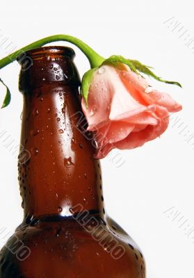 bottle with flower 