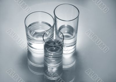 Glasses with water