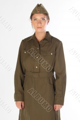 The girl in the military form