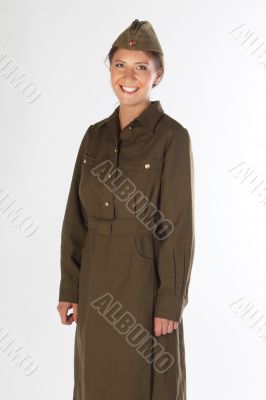 The girl in the military form