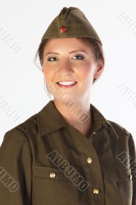 The girl in the military form