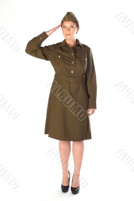The girl in the military form