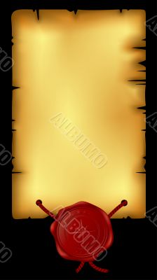 paper with wax seal