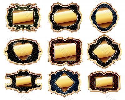 set of golden frames