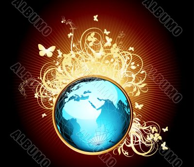  world with floral