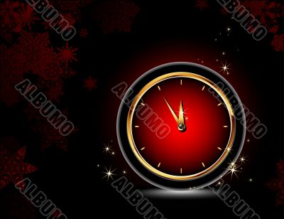 clocks with christmas background