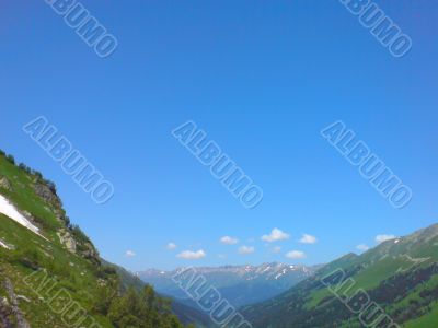 Sky between the mountains