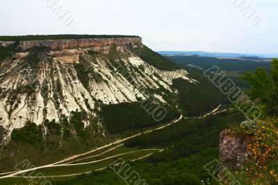 View from Mount Chufut Calais Crimea, Ukraine