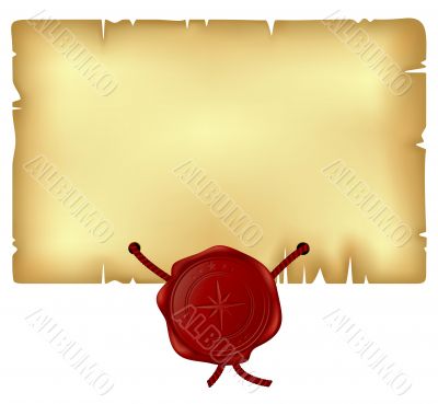 paper with wax seal