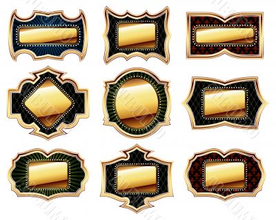 set of golden frames