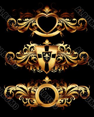 set of golden frames