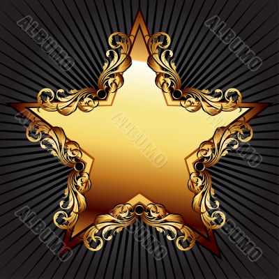 star with floral elements