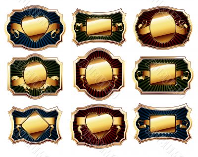 set of golden frames