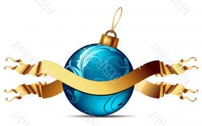  christmas ball with ribbon