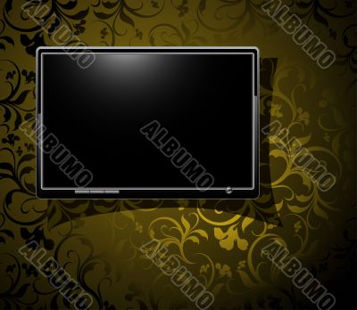 LCD panel with vintage background