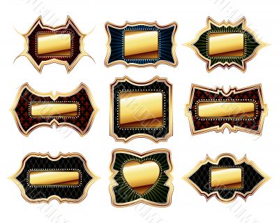 set of golden frames