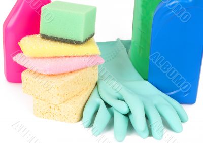 Variety of cleaning products