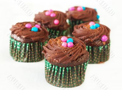 Miniature chocolate cupcakes 