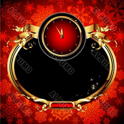 clocks with christmas background