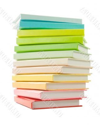 Stack of the books laying isolated