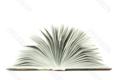 Open book isolated on white
