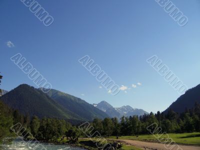 Road, river and the mountain