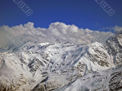 Clouds over the mountains