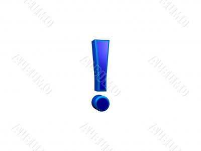 signo de exclamacion 3d