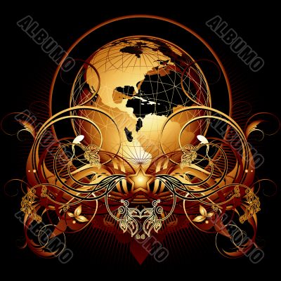 world with ornate