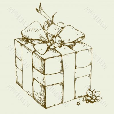 drawing of gift 