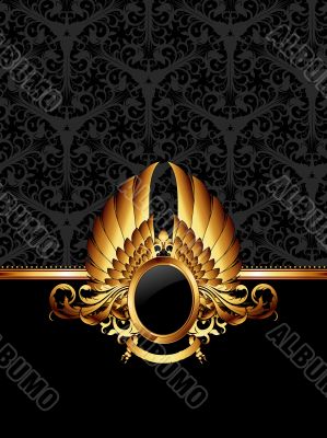  ornate frame with golden label