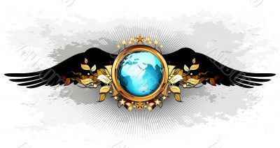world with ornate frame
