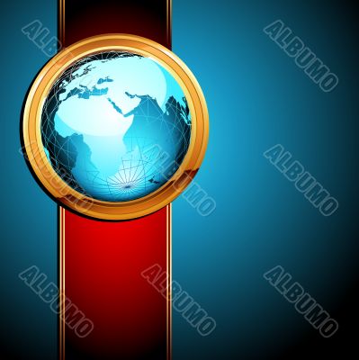 world with ribbon